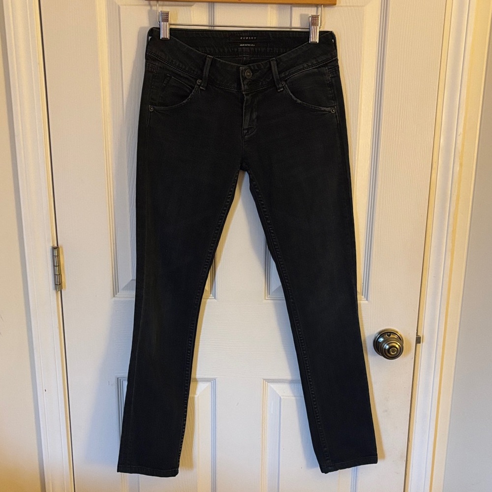 Hudson Low Rise Bootcut Jeans Made in USA Dark Wash